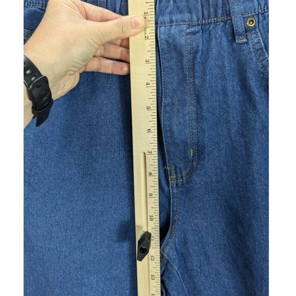 Turtle Bay Pull On Jeans Womens Medium Elastic Pockets Stretch Comfy Mom Pants - Picture 4 of 7